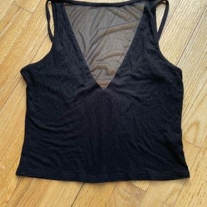 black mesh front cami